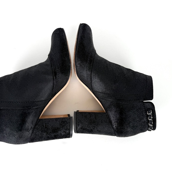 CHANEL 2014 Interlocking CC Chain Logo Black Ankle Booties Boots 38.5 8 - Picture 12 of 14